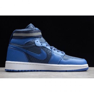 Nike Erkek Air Jordan 1 High Strap French Mavi Basketbol Ayakkabısı Türkiye - 4JIP0Z3I